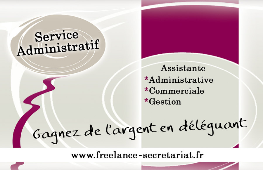 Carte de visite verso "Freelance Secrétariat"