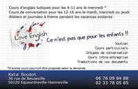 Carte de visite verso "Love English"