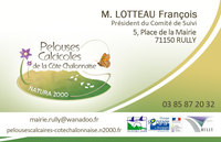 Carte de visite "Pelouses Calcicoles de la C&ocirc;te Chalonnaise"