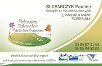 Carte de visite "Pelouses Calcicoles de la C&ocirc;te Chalonnaise"