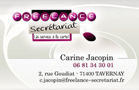 Carte de visite recto "Freelance Secr&eacute;tariat"