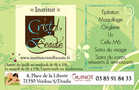 Carte de visite recto "Cristal Beaut&eacute;"