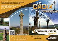 D&eacute;pliant "les croix dans le paysage." Ext&eacute;rieur ouvert