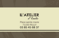 Carte de visite L'atelier d'Emilie Verso
