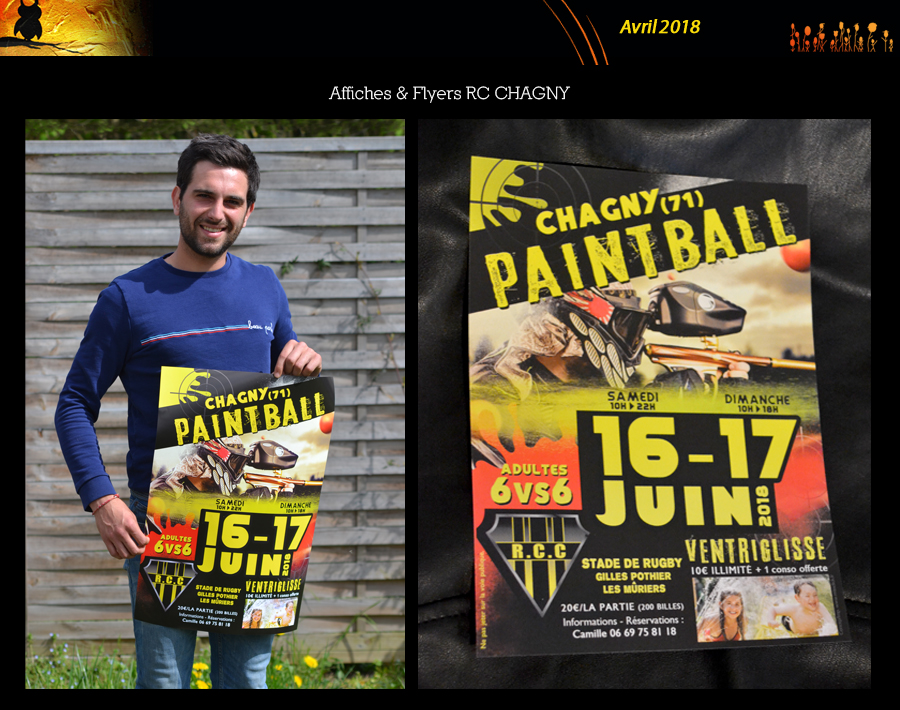 Affiches & Flyers Paintball RCCHAGNY