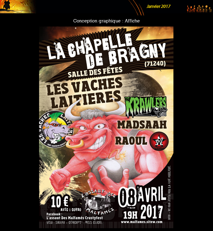 Affiche Concert L'assaut des Malfamés