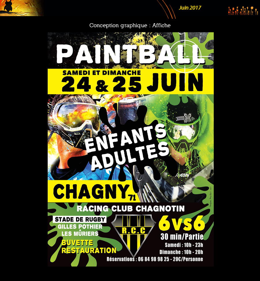 Affiche Paintball RCChagny