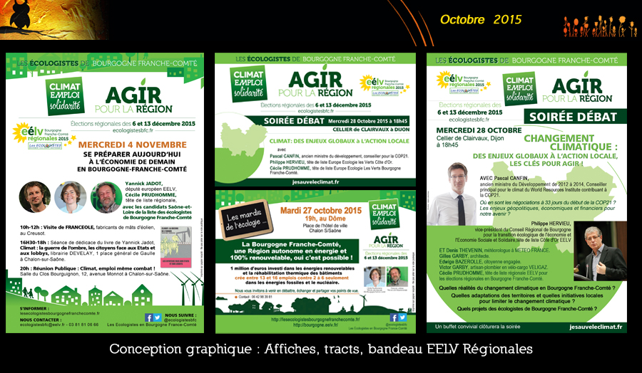  EELV BFC Affiche, tracts, bandeaux