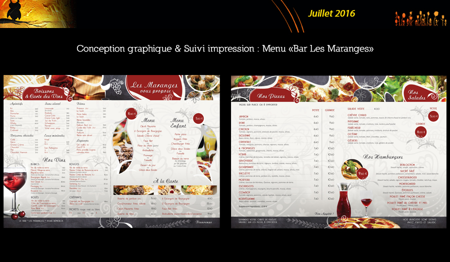 Menu Bar Les Maranges